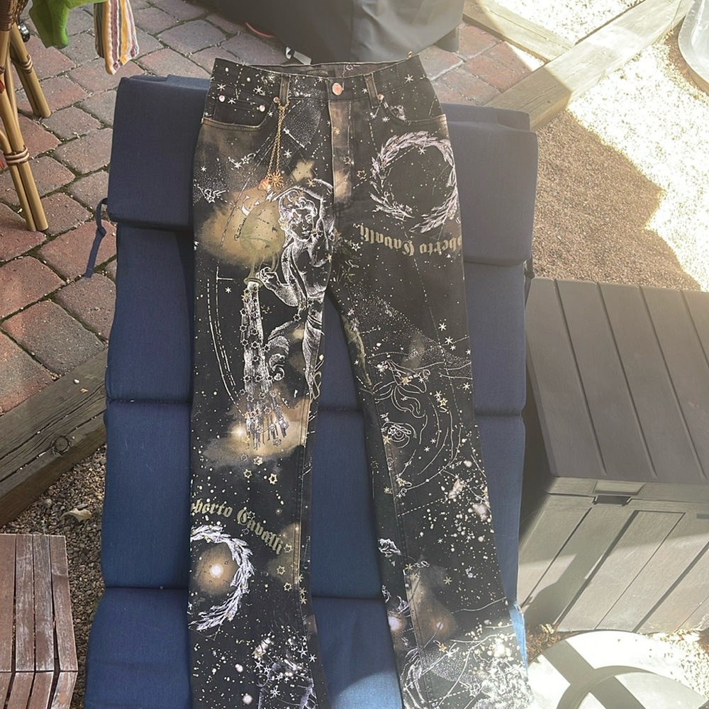 Roberto Cavalli zodiac constellation astrology pants